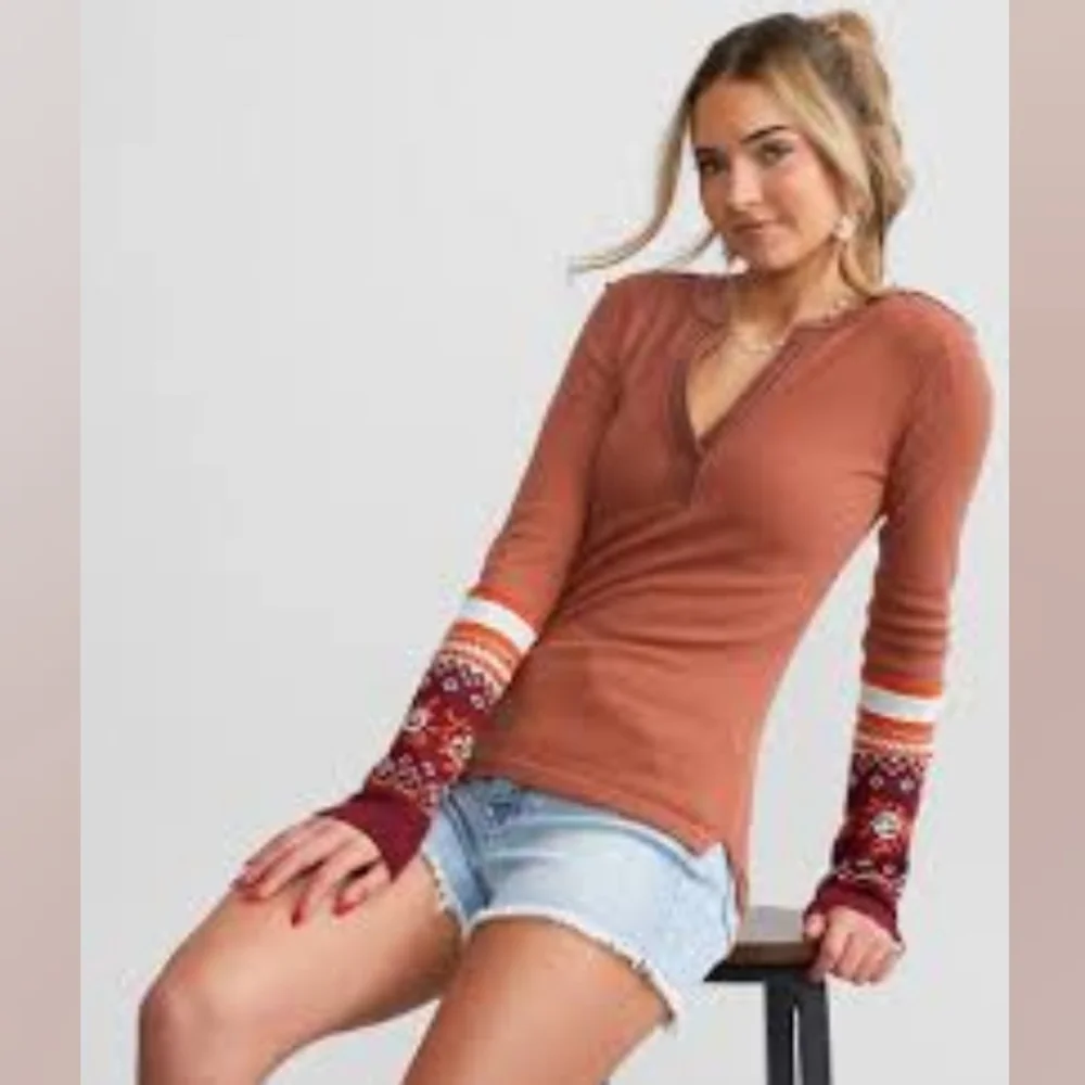 We the Free Mikah Layering Cuff Knit Top - Picture 1 of 5